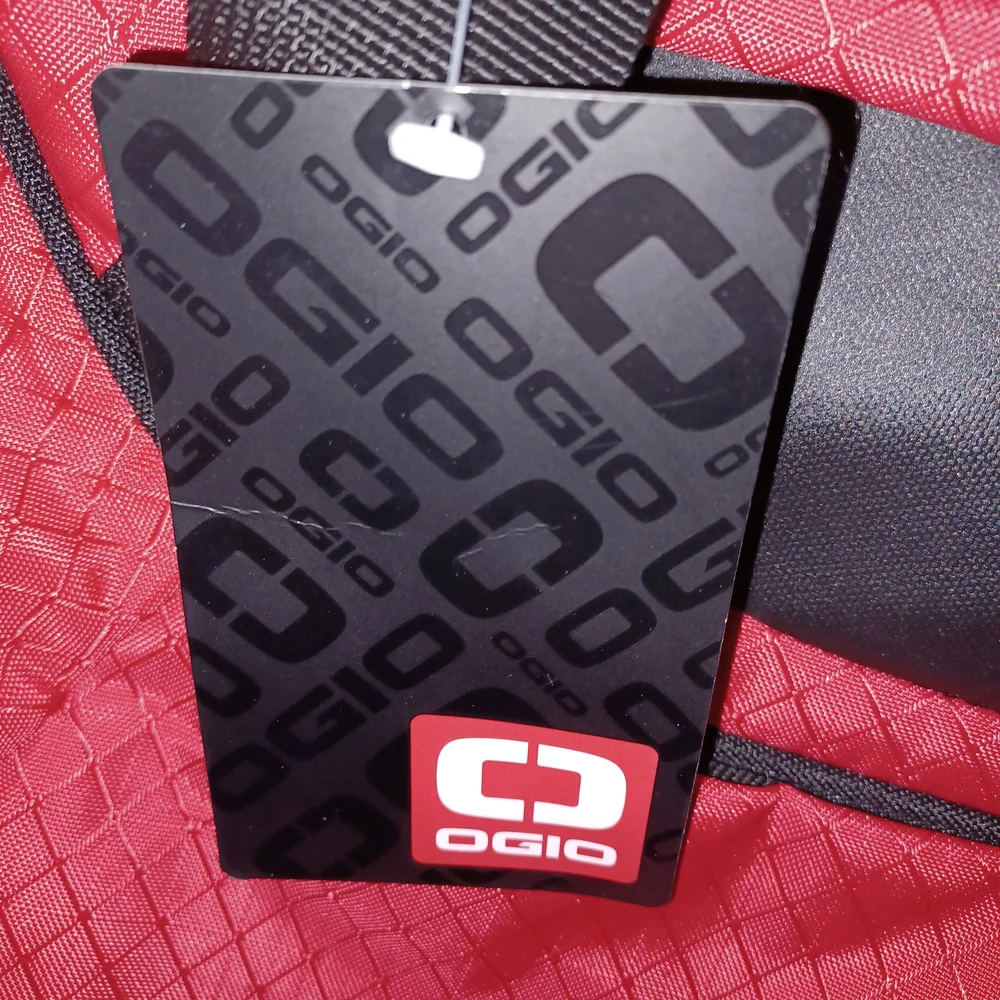 OGIO Red Duffel Bag with Black Accents